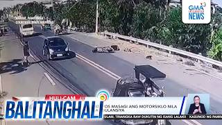 Mag-ama, sugatan matapos masagi ang motorsiklo nila ng nag-overtake na ambulansya | Balitanghali