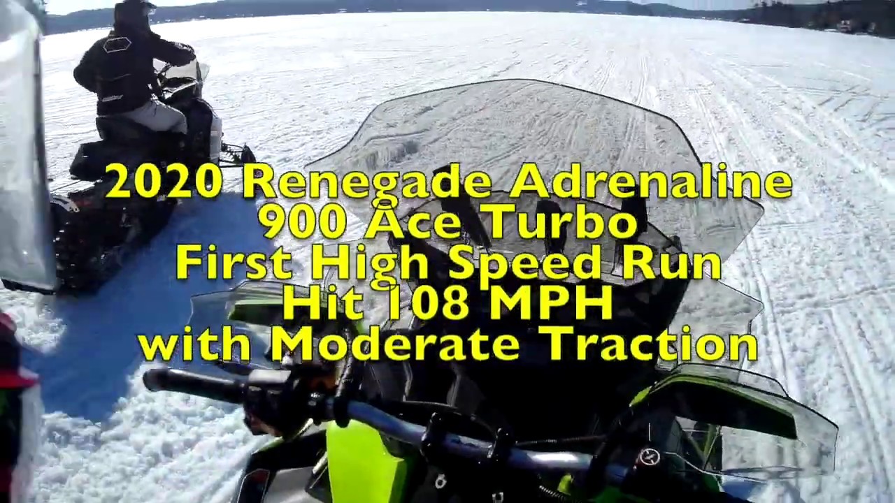 2020 Renegade Adrenaline Ace Turbo Hits 108mph
