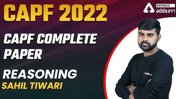 CAPF Reasoning Preparation 2022 | CAPF Assistant Commandant Preparation | CAPF AC Reasoning