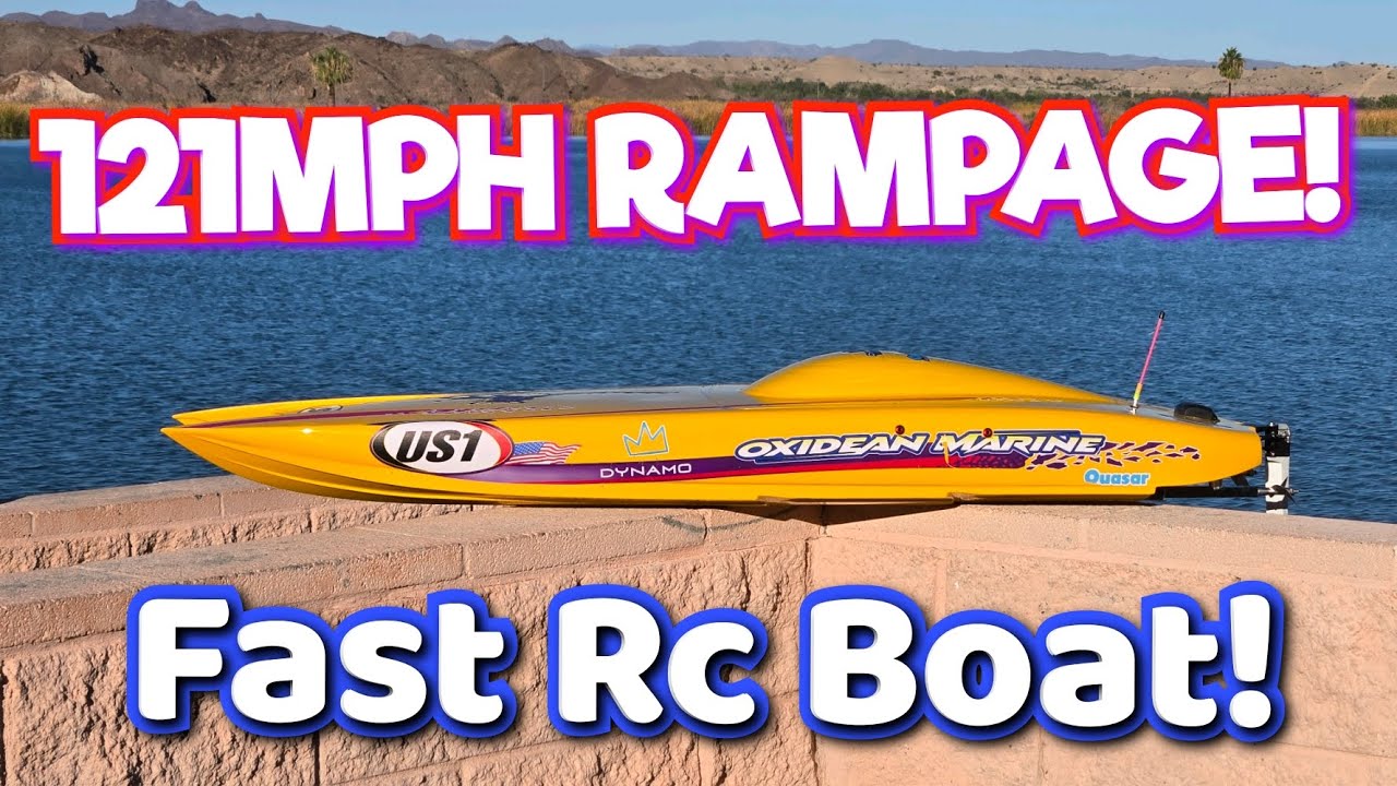 Радиоуправляемая лодка со скоростью 121 миля/ч! Rampage Twin Cat от Oxidean Marine