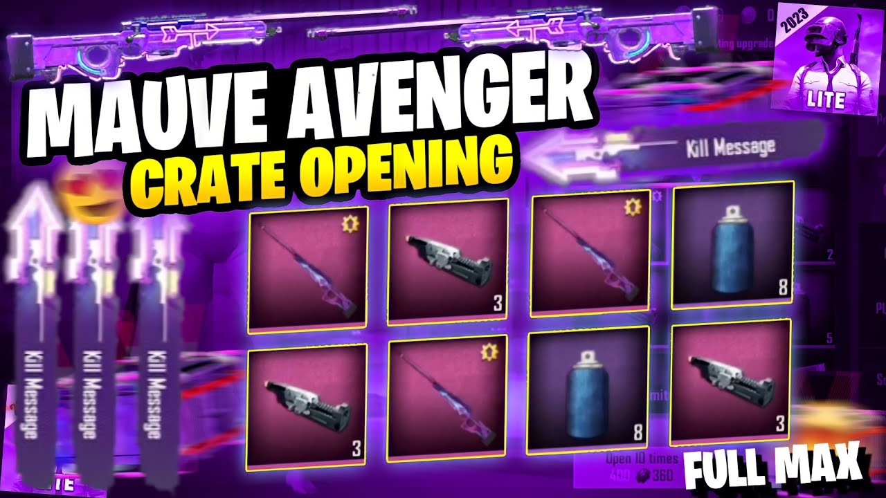 😱 Pubg Lite New Awm Crate Opening | Mauve Avenger Crate Opening Pubg Mobile Lite |