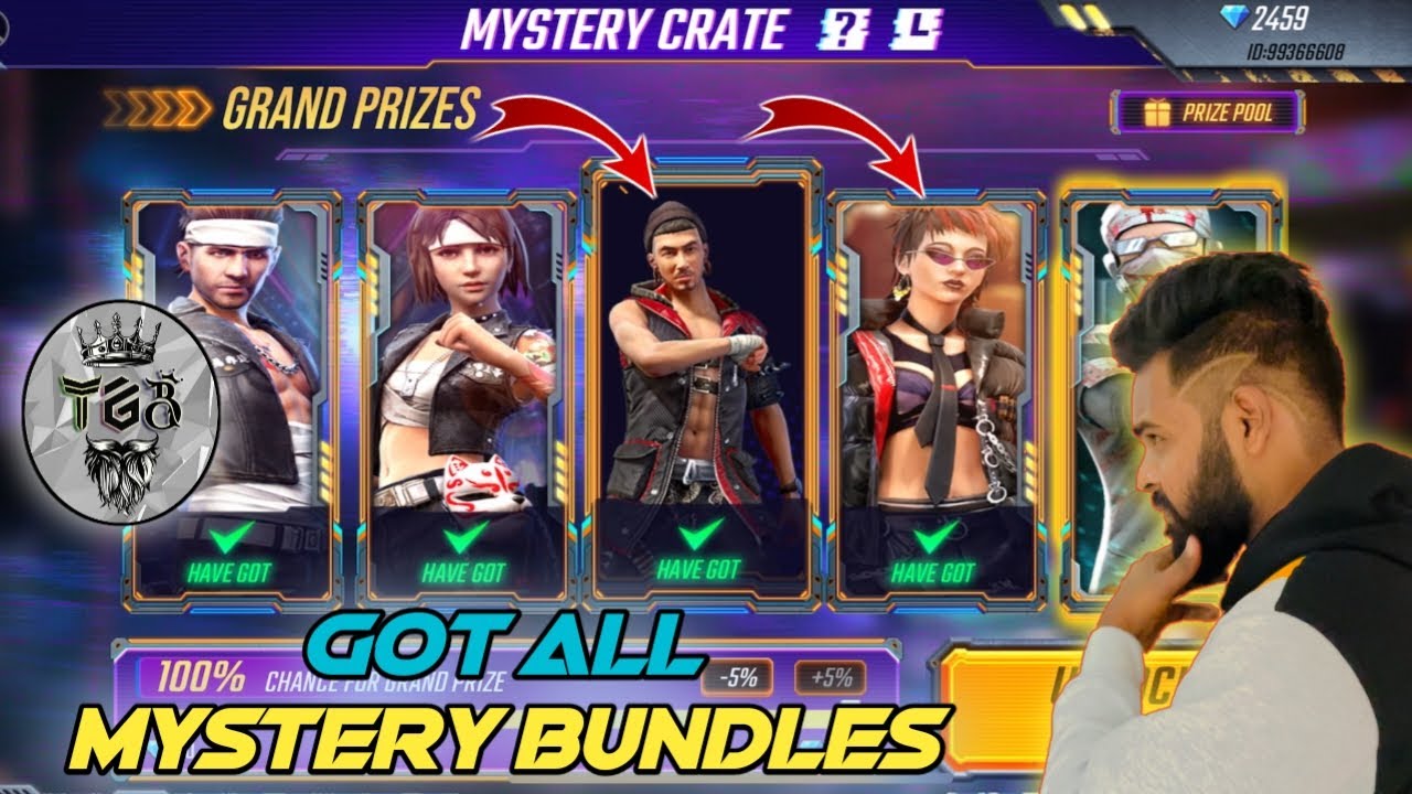 Free fire New Mystery crates event I got all bundles tricks | TGB | Garena Free Fire
