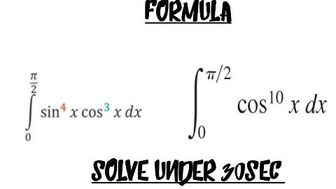 DEFINITE INTEGRATION :- WALLIS FORMULA FOR JEE MAIN AND ADVANCED