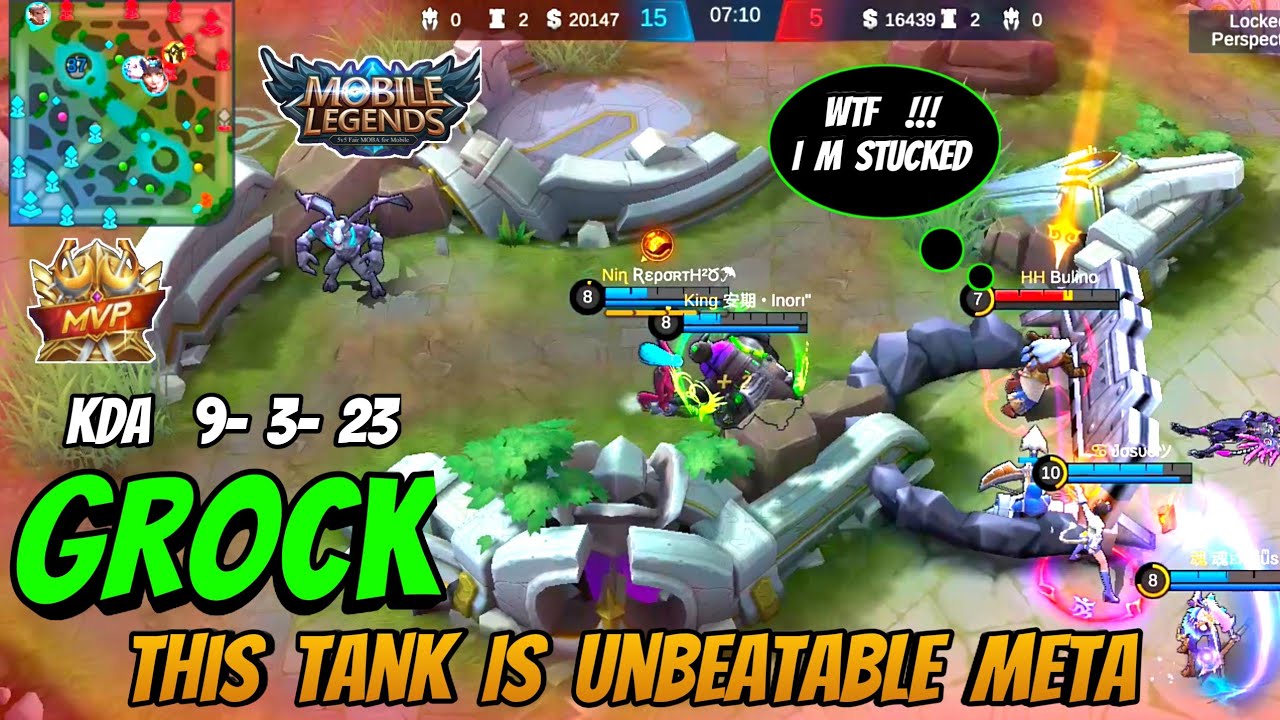 Grock The Unbeatable Meta/Grock Best Unkillable Build & Gameplay By Top Global ~Grock Mobile Legends