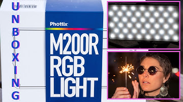 UNBOXING the Phottix M200R RGB light for video.