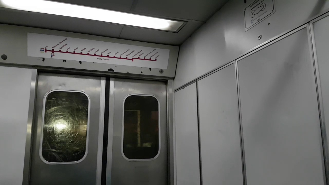 CPTM - Série 1100 Visão Do Salão e Som de Tração, Trecho entre Palmeiras Barra Funda e Luz