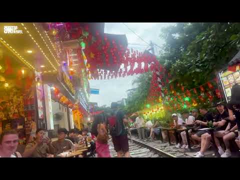 Strolling around the train street, a must-see place every time you come to Hanoi.