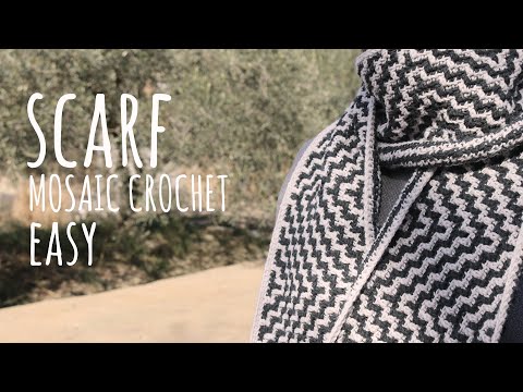 كيفية حياكة وشاح كروشيه فسيفسائي سهل لاناس إي أوفيلوس 