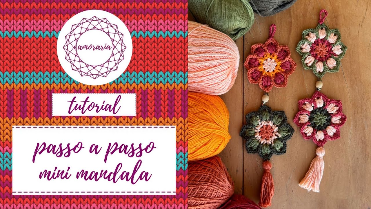 Passo a passo Mini Mandala Lembrança de Outono (TUTORIAL COMPLETO PARA DESTRAS)