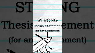 How to Write a Thesis Statement