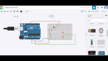 the circuit by covering the photoresistor to simulate darkness.