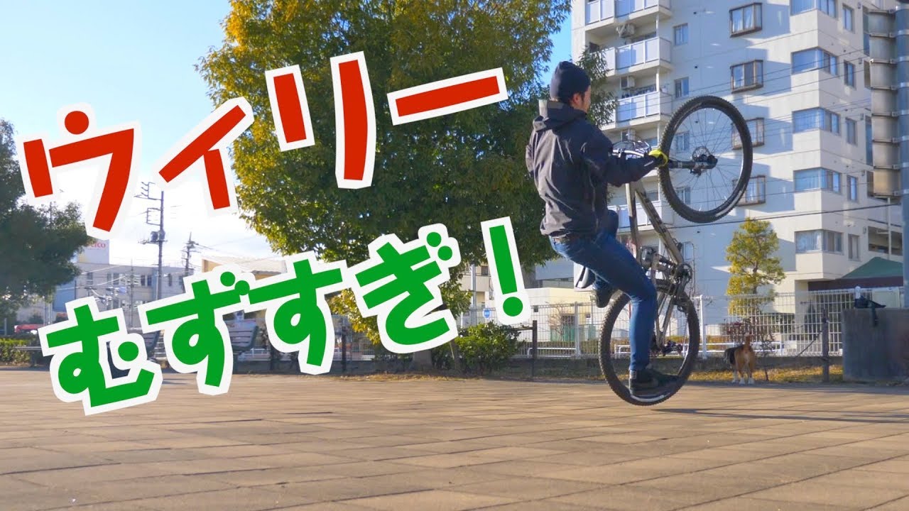 マウンテンバイク初心者が1日でウィリーできるか挑戦してみた Youtube