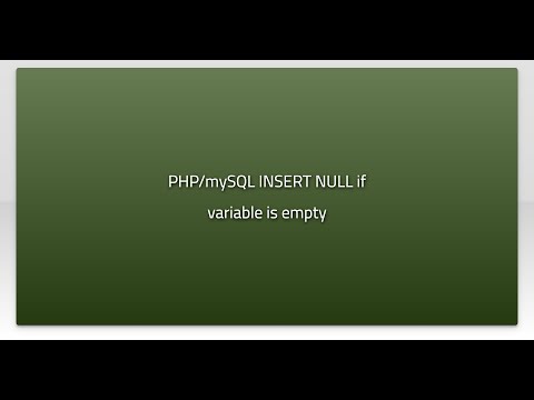 PHP/mySQL INSERT NULL if variable is empty