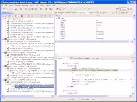 Navigator ICS Multicore Debug: 5 - Debugging 4 Devices