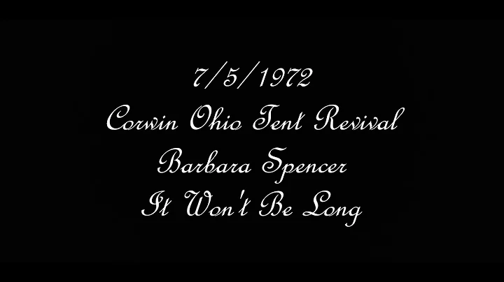 Barbara Spencer  It Won't Be Long