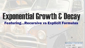 Ch 5.1 Exponential Growth and Decay (Recursive & Explicit Equations)