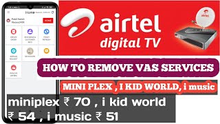 mBoss App | how to remove Vas services Airtel DTH | miniplex,i kid world , i music details in Telugu screenshot 5