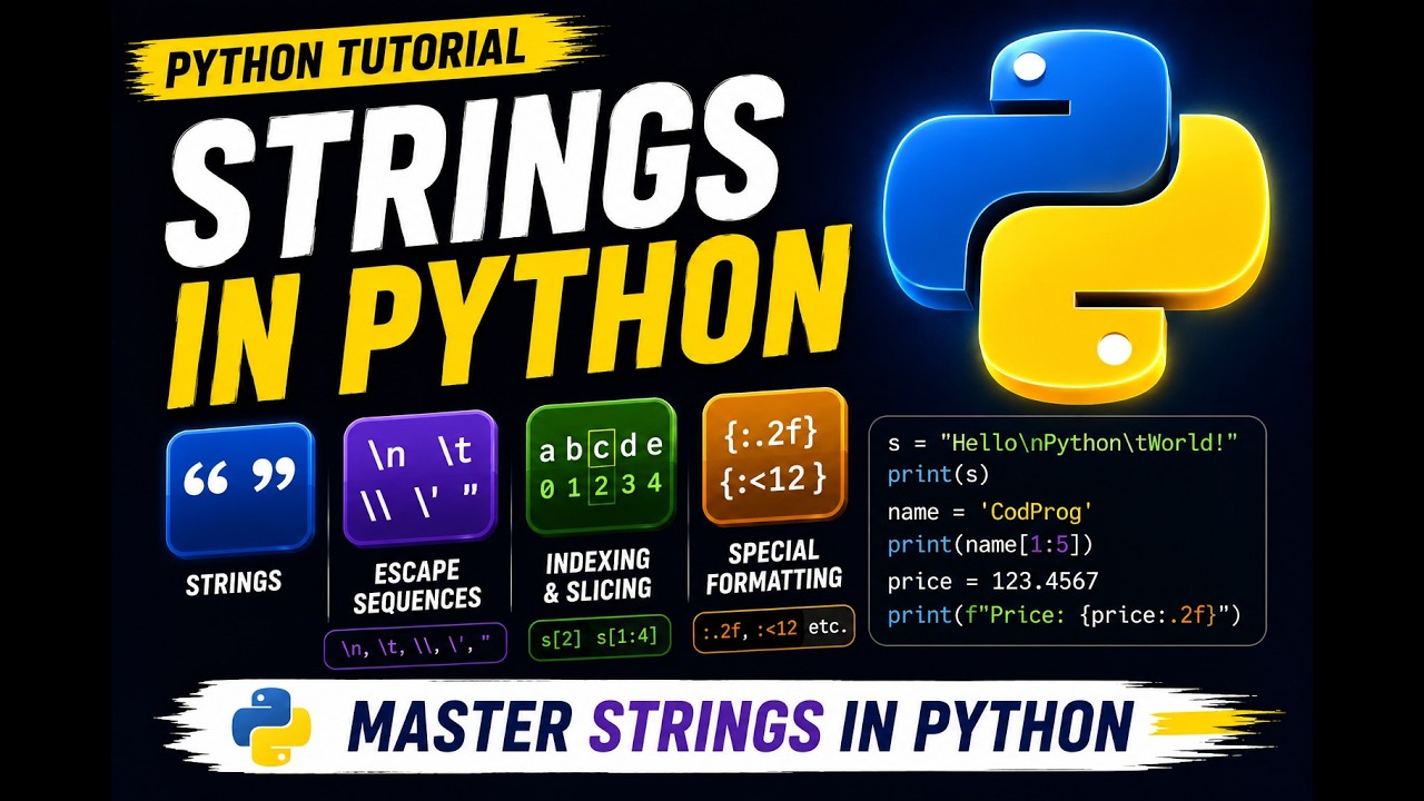 Strings in Python | Python Tutorial 005 for beginners in Hindi