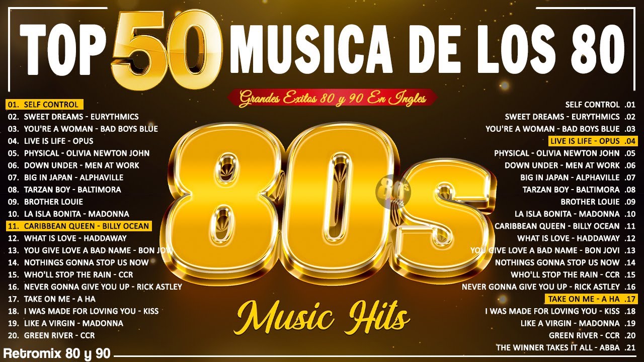 La Mejor MÚSICA de los 80 en ingles - Grandes éxitos de los ochenta 80 