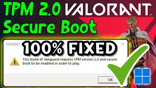 FIX TPM 2.0 Valorant Error 🛠️ Vanguard Valorant Windows 11 TPM Easy Steps