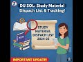 DU SOL study material dispatch #financialaccounting #dusol #shots