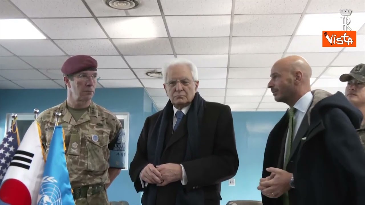 Mattarella entra nella Zona Demilitarizzata tra Corea del Nord e Corea del Sud