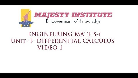 MA8151- ENGINEERING MATHEMATICS-I -UNIT I- DIFFERENTIAL CALCULUS (Functions, Domain, Range) Video 1