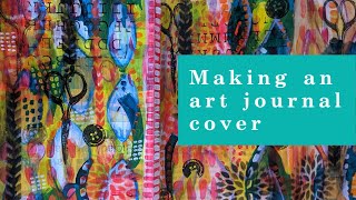 Mindful mark making on cover of art journal