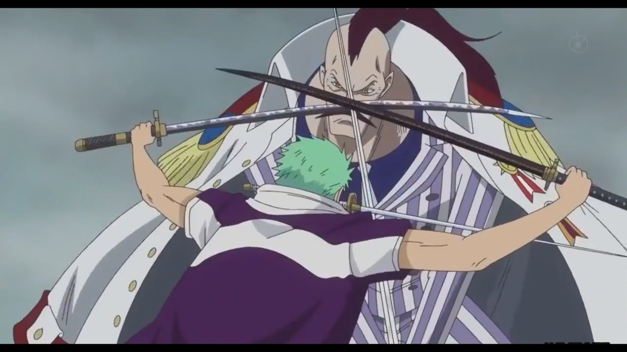 Zoro Melawan Vice Admiral Momonga! - One Piece HD - YouTube