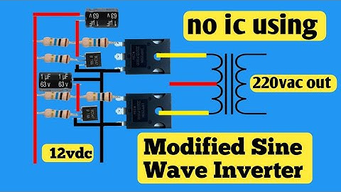 How to make modified sine wave Inverter 1000w using irfp250, Bc547