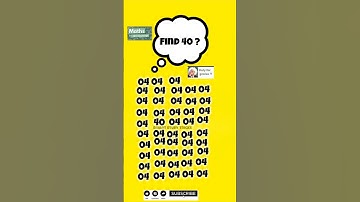 find odd number 40 🧐 #maths #mathquiz #puzzle #mathtest