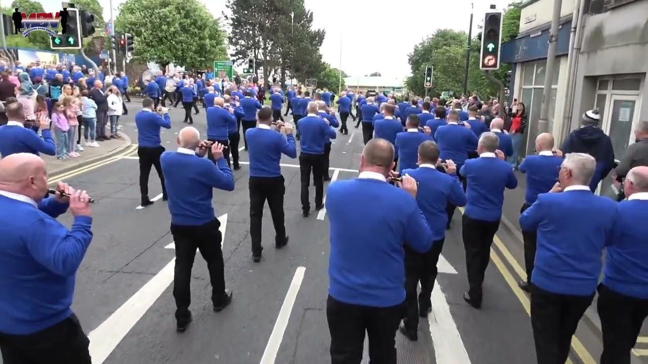 Pride of the Maine Flute Band Before Their Own 50th Anniversary Parade 2025