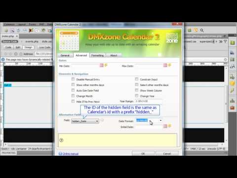 Using DMXzone Calendar 2 with Insert Record Behavior