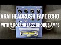 Akai HeadRush E2 Tape Echo with 5 Roland Jazz Chorus Amps