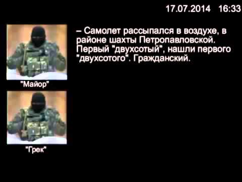 Russian Terrorists talk about destroying airline MH17 filled with children (disturbing)