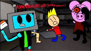 Playing Roblox Games With Super Sacul!