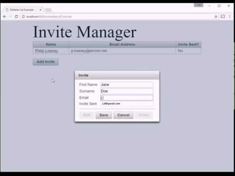An Editable List in JSF Using a Dialog