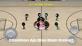 Stickman Aja Bisa Main Basket - Stickman Basketball 3D Gameplay Part 1 screenshot 2
