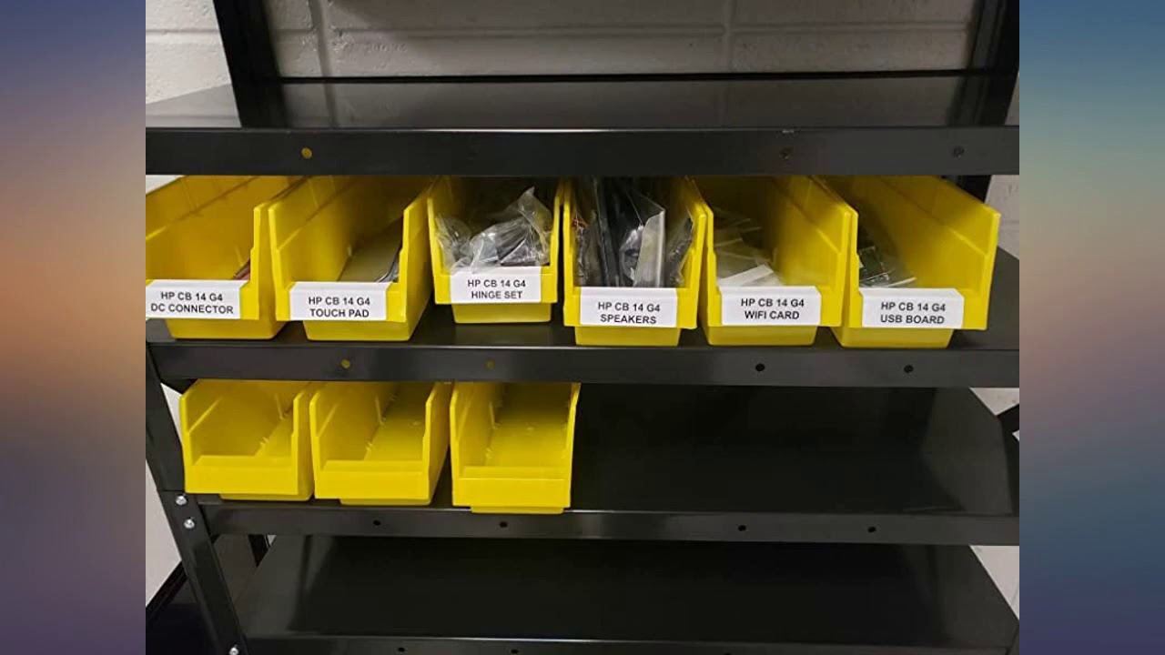 Erie Tools 60 Bin Parts Storage Rack with Locking Wheels Shop Garage Nut Bolt 