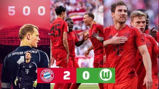 Bayern München vs. Wolfsburg 2-0 & Highlights Goals & 12/05/2024 & Bundesliga