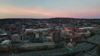 Waterbury City, Connecticut, USA, Waterbury CT, Waterbury CT USA, Waterbury CT Drone Footage