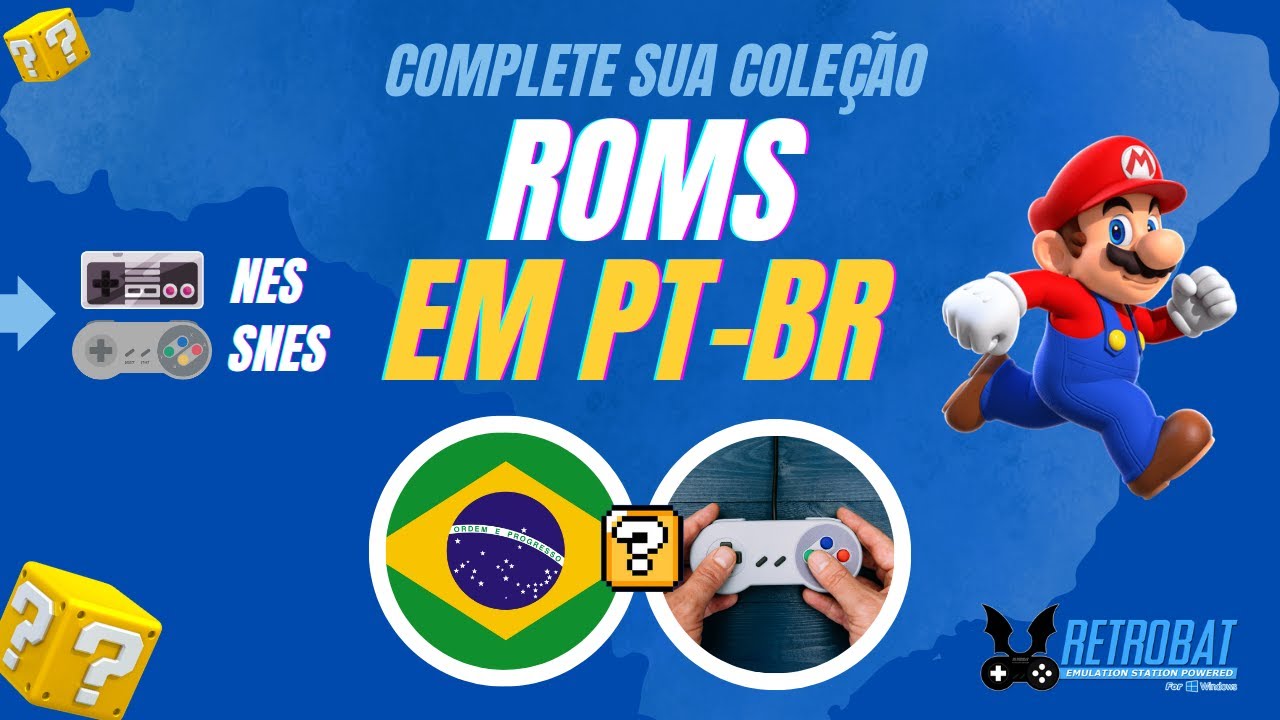 Desbrave Mundos em Português! ROMs PT-BR SNES e NES Gratuitas para Elevar  Seu Batocera ou Retrobat🕹️ 