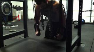Weighted olympic ring pushup with chains
