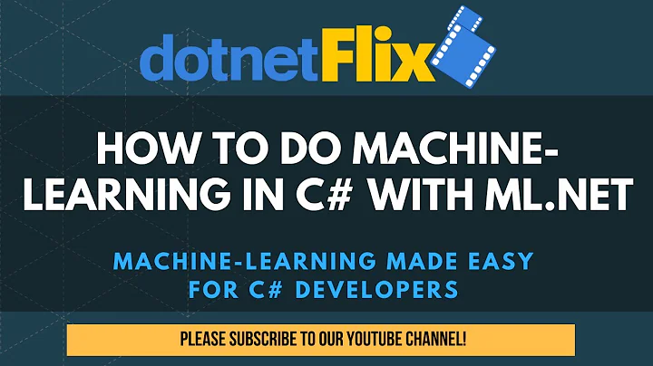 How to do machine learning in C# with ML.NET