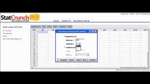 Hypothesis Test Proportion StatCrunch