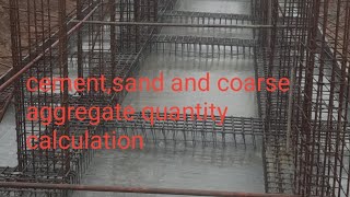 concrete cement,m-sand and coarse aggregate quantity calculation