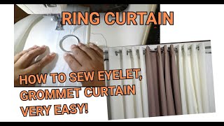 How to sew eyelet grommet curtain | Ring Curtain Tutorial