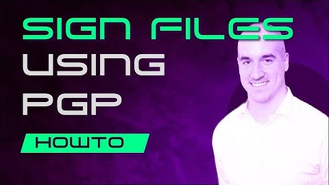 Sign files using PGP