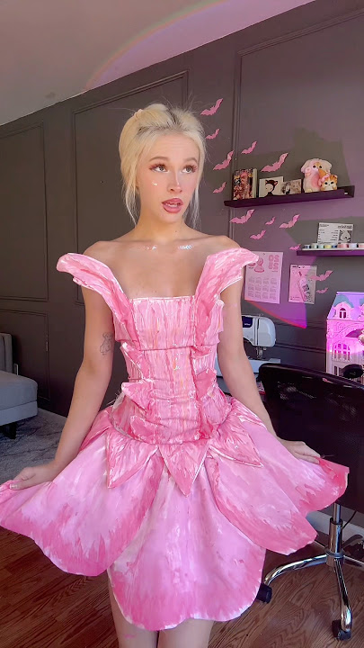 Barbie Fairytopia dress 💞🌸 #barbiemovies #barbie #diycosplay #costumeideas #halloweencostume