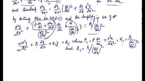 Change of Independent Variables in Differential Equations .......